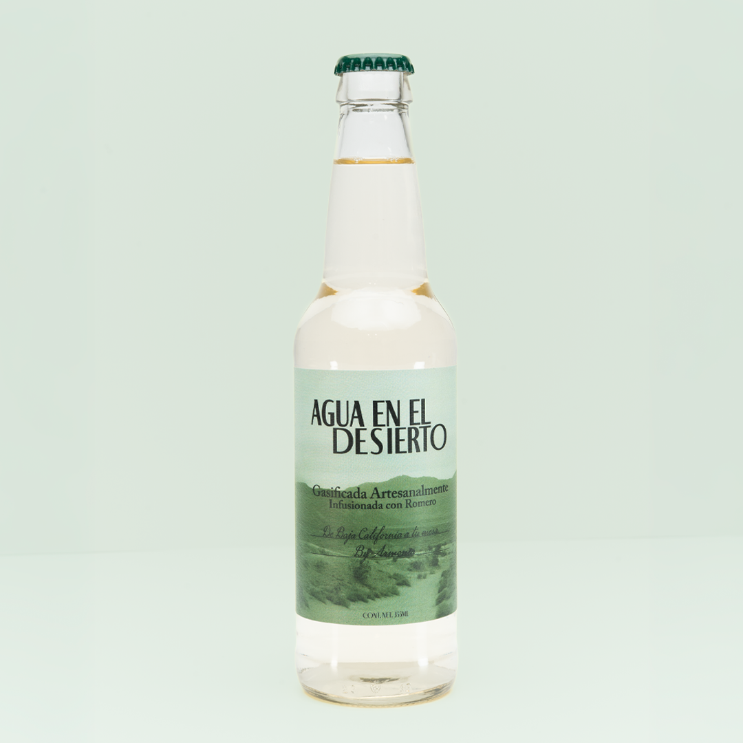 Gasificada artesanal con infusión de romero 355ml.
